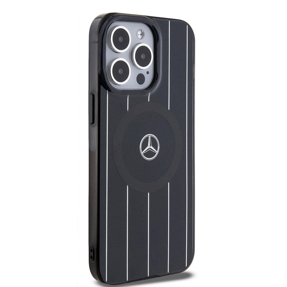 Mercedes Benz iPhone 15 Pro Orjinal Lisanslı M-safe Şarj Özellikli Çift Katmanlı Paralel Çizgi Desenli Kılıf Mercedes Benz iPhone 15 Pro Orjinal Lisanslı M-safe Şarj Özellikli Çift Katmanlı Paralel Çizgi Desenli Kılıf